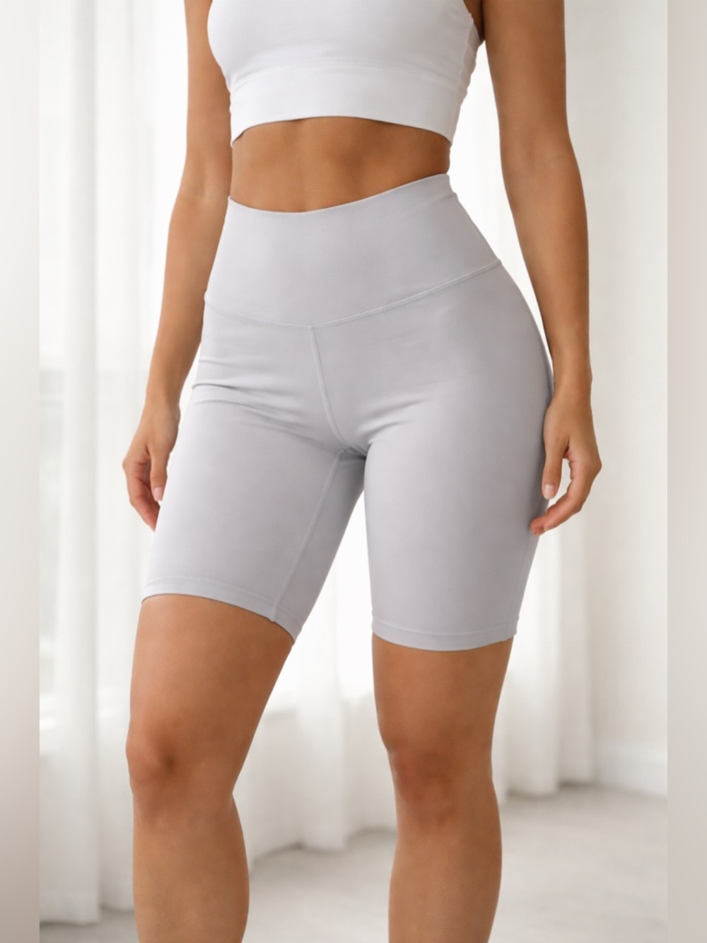 Lululemon Atlética high-rise biker shorts in light lilac Size 2
